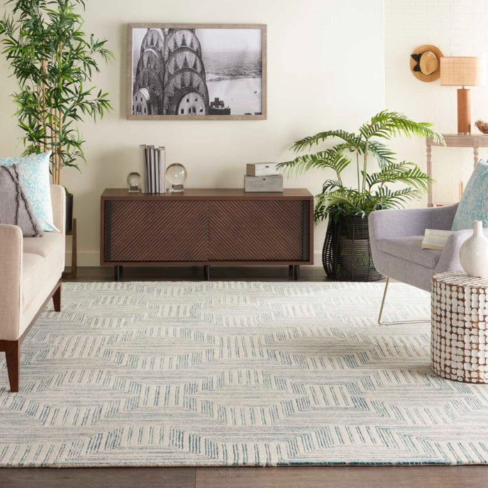 Interlock Ivory Turquoise IVTUR Wool