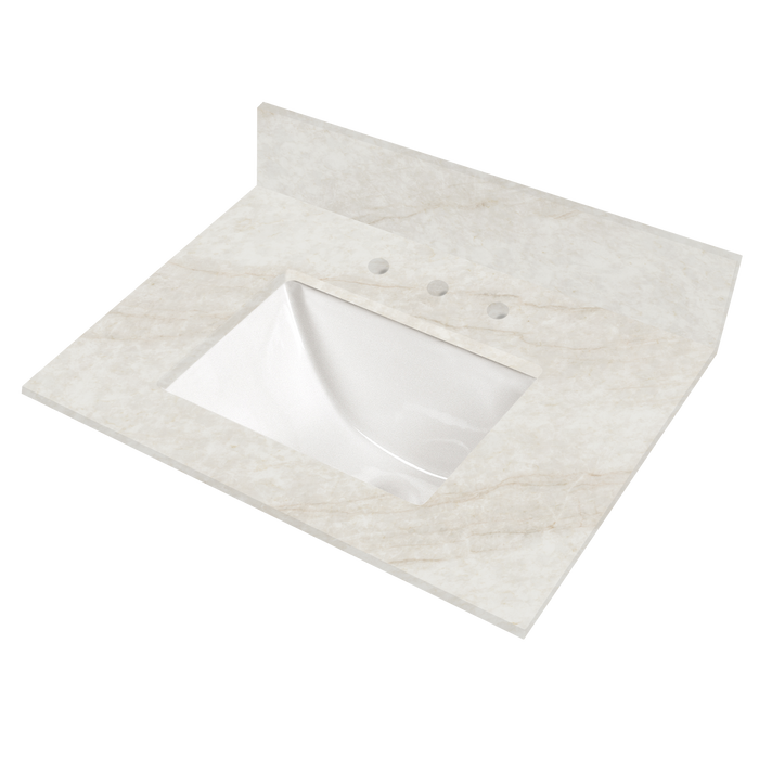 Ivoritaj Polished Q Plus Vanity Top With Single Sink - 61" x 22"