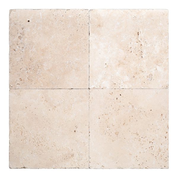 Ivory Cross Cut Travertine Tile - Tumbled 2