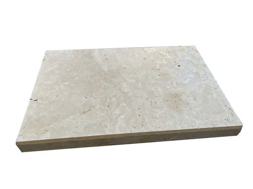 Ivory Modern Eased Edge Travertine Coping - Unfilled & Honed