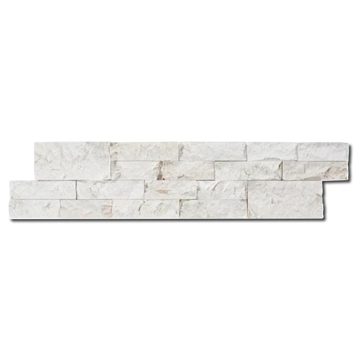 Ivory Split Face Travertine Ledgestone - 6" x 24"