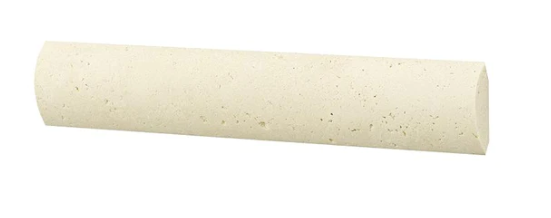 Ivory Honed Travertine Quarter Round - 1" x 6" Quarter Round