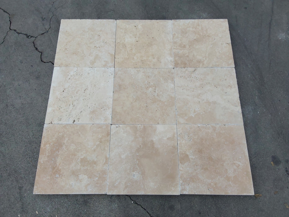 Ivory Travertine Paver Tumbled 1