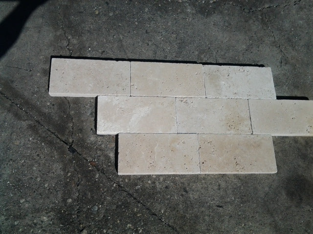 Ivory Travertine Paver Tumbled 1
