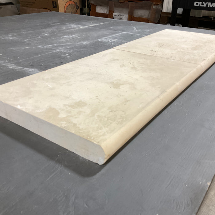 Ivory Travertine Bullnose Coping Tumbled 2