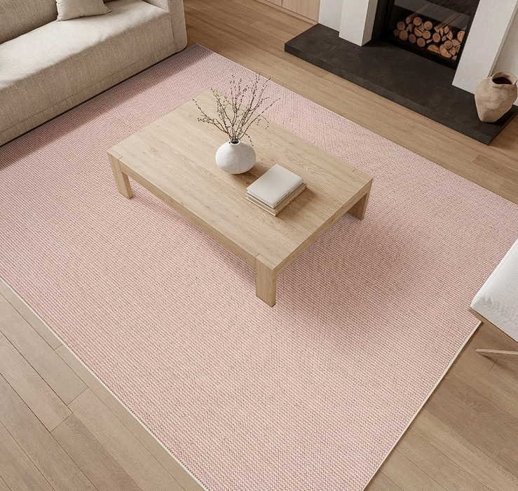Natural Texture Ivory Rose NTX01 Polyester Contemporary Area Rug - 10 Ft x 14 Ft