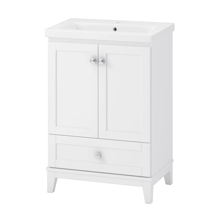Jaxon Wood White Bathroom Vanity White 5
