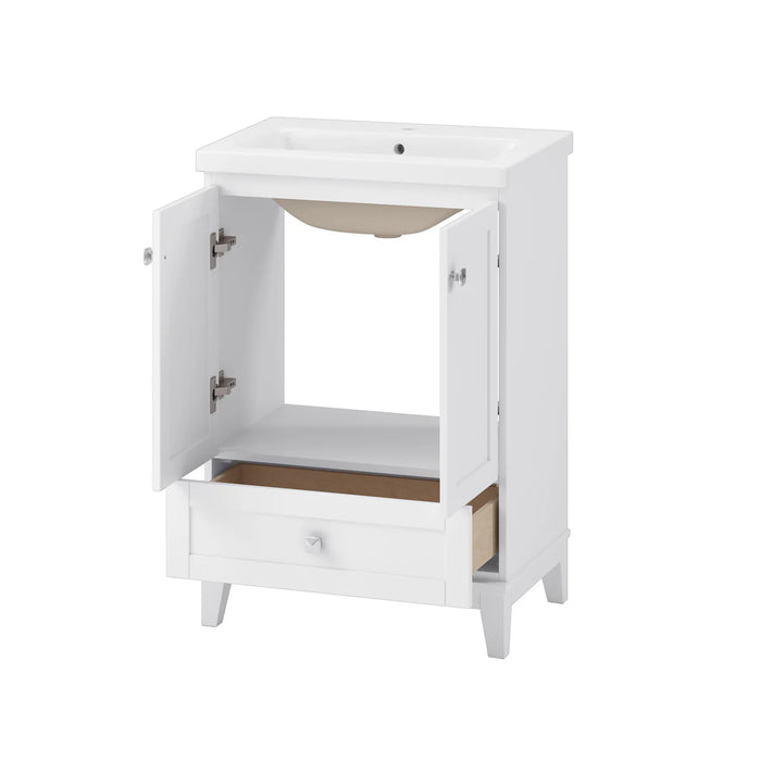 Jaxon Wood White Bathroom Vanity White 6