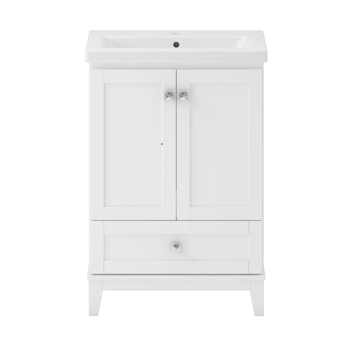 Jaxon Wood White Bathroom Vanity White 1
