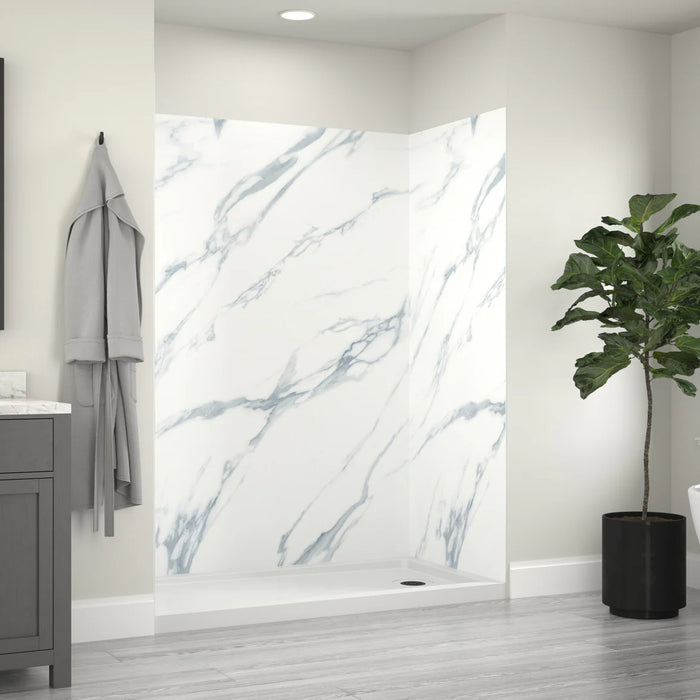 Jetcoat Core Composite Carrara White Shower Wall Carrara White 3