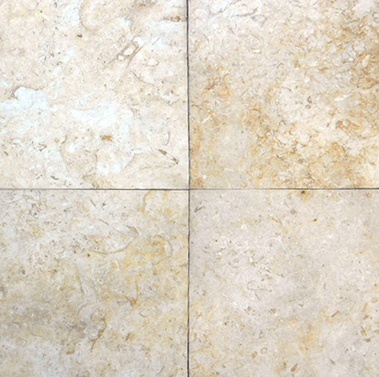 Jerusalem Desert Beige Limestone Tile - 21" x 21" x 5/8" - 3/4" Polished