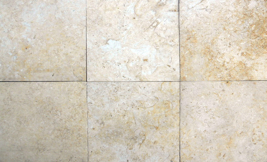 Jerusalem Desert Beige Polished Limestone Tile - 21" x 21" x 5/8" - 3/4"