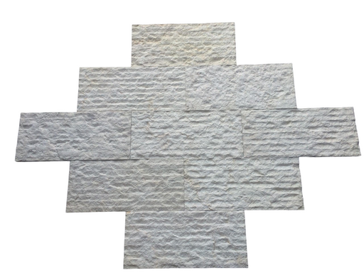 Full Tile Sample - Jerusalem Gold Limestone Tile - 8" x 18" x 3/4" Split Face