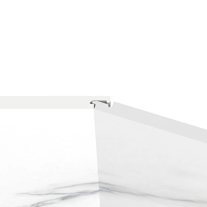 Jetcoat Core Carrara White 5 Piece Glue Up Composite Shower Wall - 48" x 34" x 78"