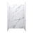 Jetcoat Core Carrara White 5 Piece Glue Up Composite Shower Wall - 48" x 34" x 78"