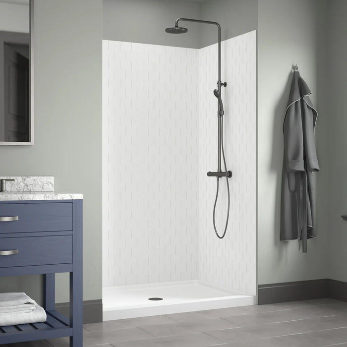 Jetcoat Core Composite White Subway Shower Wall White Subway 4