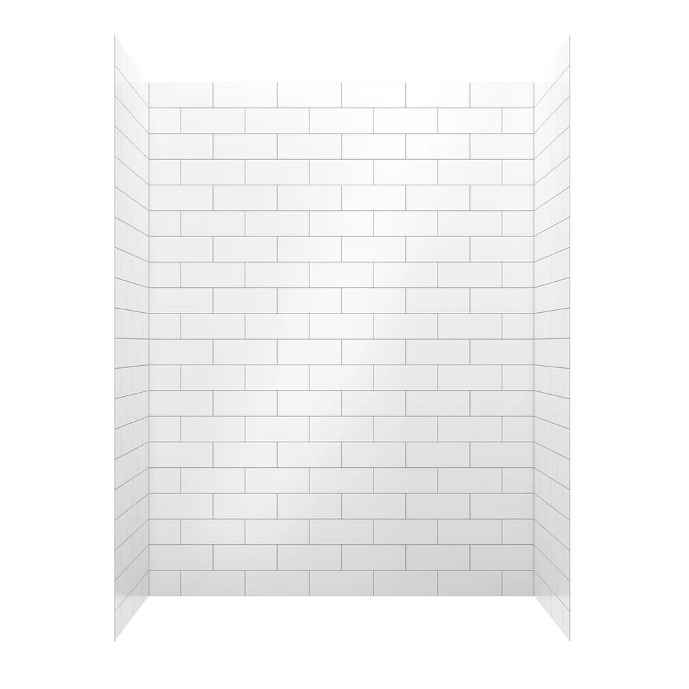 Jetcoat Flex Stone Composite White Subway Shower Wall White Subway 6