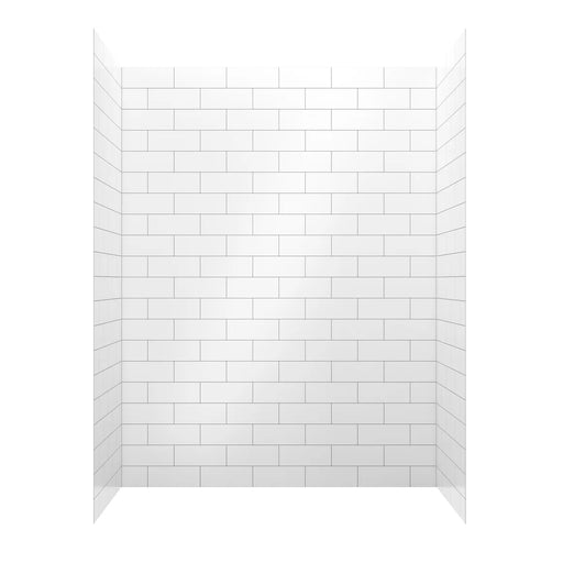 Jetcoat Flex Stone Composite White Subway Shower Wall White Subway 6