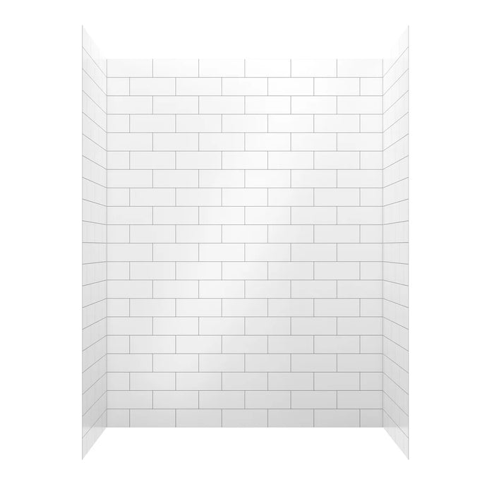 Jetcoat Flex Stone Composite White Subway Shower Wall White Subway 6