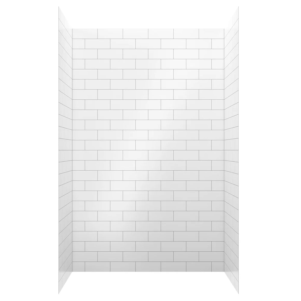 Jetcoat Flex Stone Composite White Subway Shower Wall White Subway 6