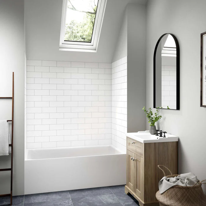 Jetcoat Flex Stone Composite White Subway Shower Wall White Subway 9