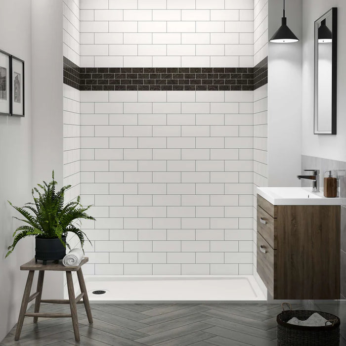 Jetcoat Flex Stone Composite Dark Polished Grey Marble Shower Wall Dark Polished Grey Marble 4