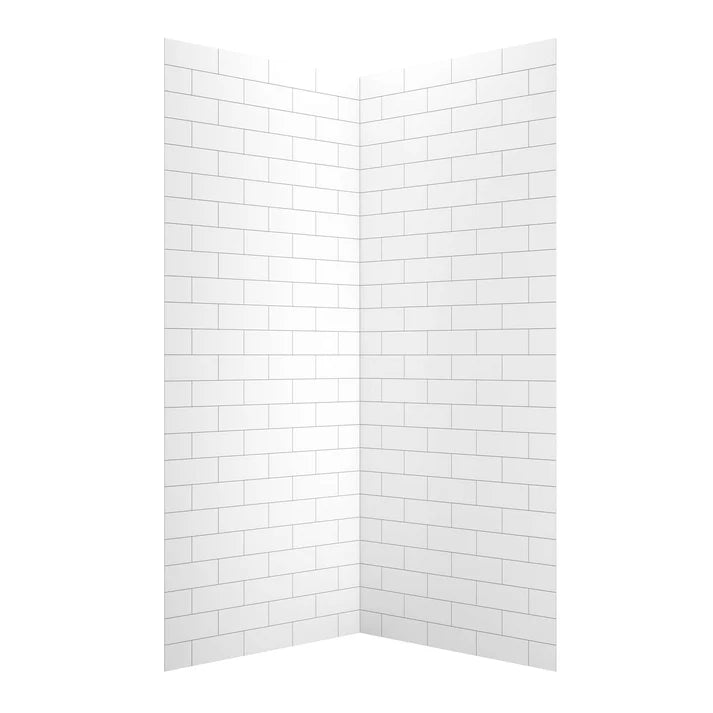 Jetcoat Flex Stone Composite White Subway Shower Wall White Subway 6
