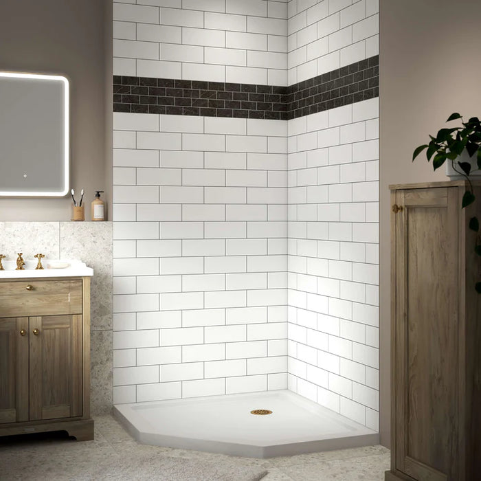 Jetcoat Flex Stone Composite Dark Polished Grey Marble Shower Wall Dark Polished Grey Marble 2