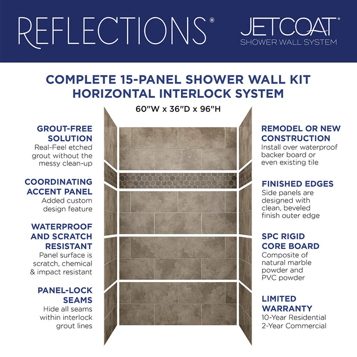 Jetcoat Reflection Mesa Stone Composite Shower Wall Stone Mesa 4