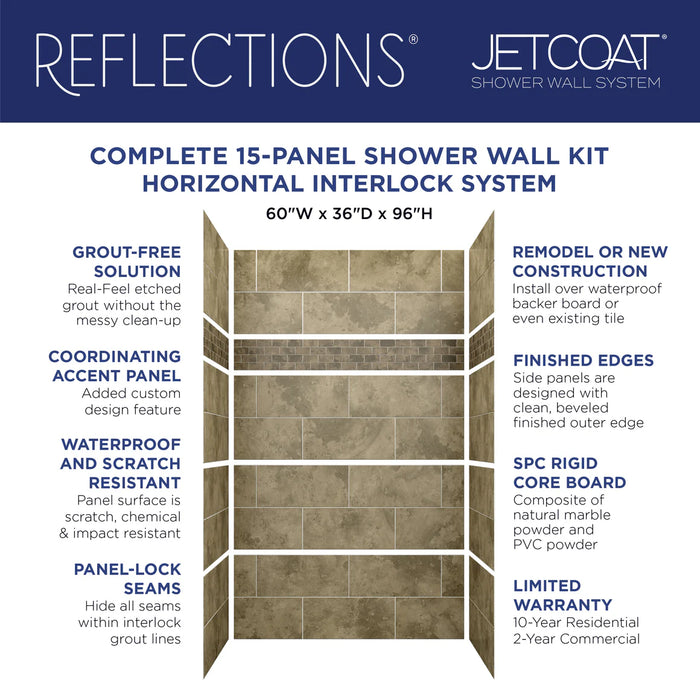 Jetcoat Reflection Composite Stone Sierra Shower Wall Stone Sierra 4