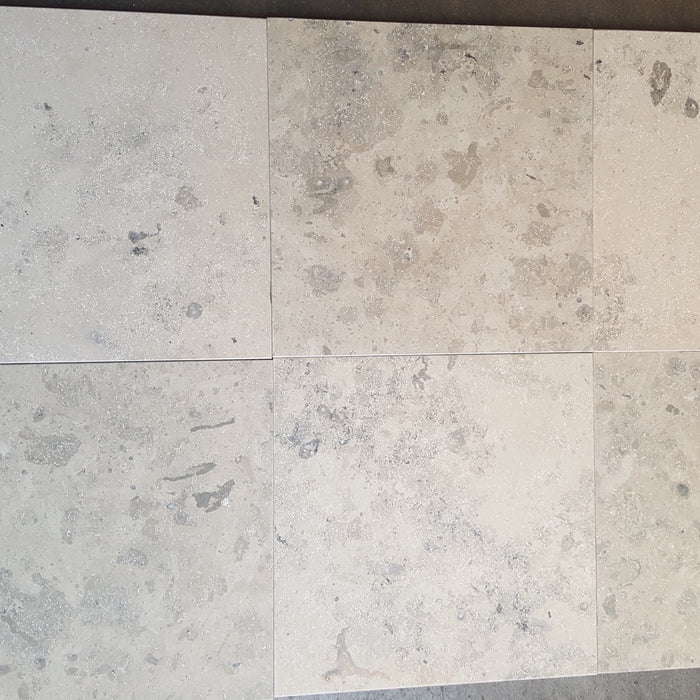 Jura Gray Limestone Tile - 12" x 12" Honed