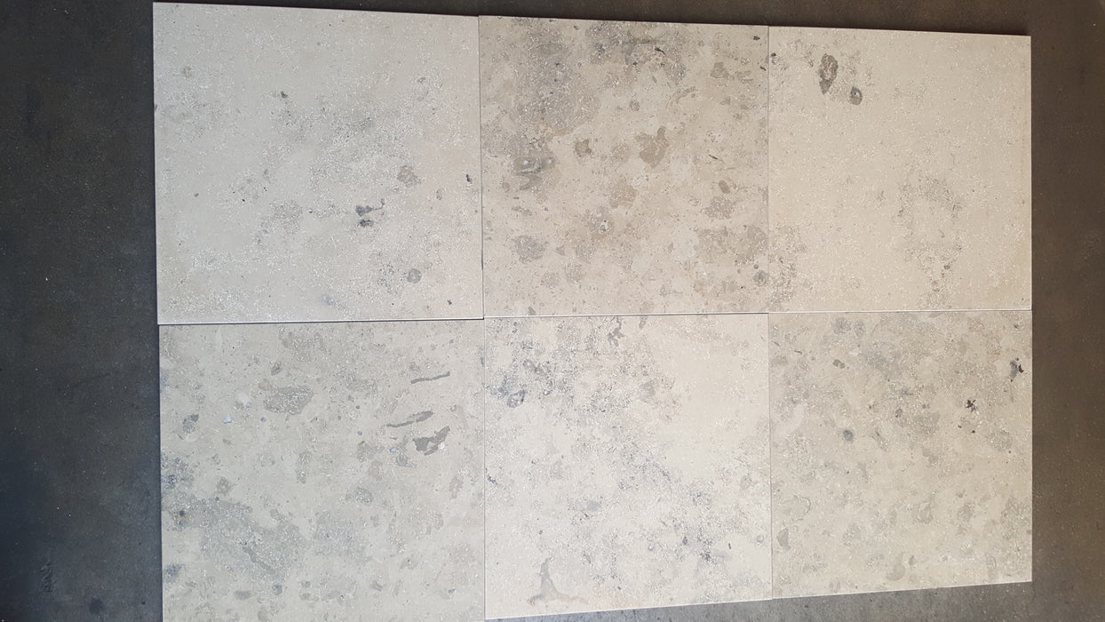 Jura Gray Limestone Tile - 12" x 12" Honed