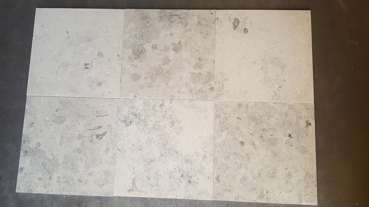 Jura Gray Limestone Tile - 12" x 12" x 3/8" Honed