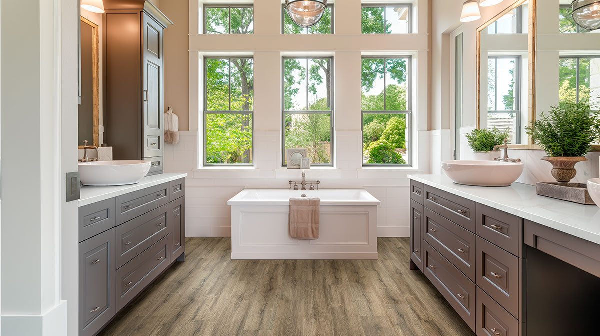 Everlife LVT Kallum Walnut Wave Dryback Luxury Vinyl Plank Flooring - Low Gloss