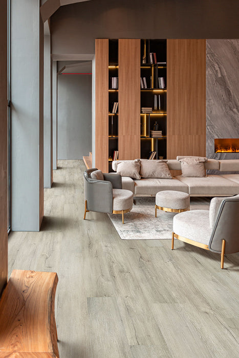 Everlife LVT Kallum York Gray Dryback Luxury Vinyl Plank Flooring - Low Gloss