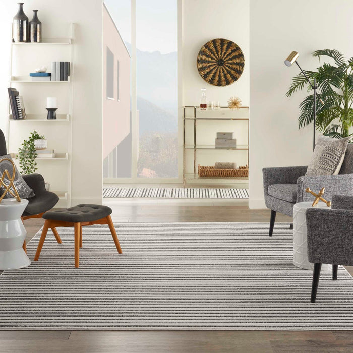 Key Largo Dark Grey KLG01 Polypropylene & Polyester Contemporary Area Rug - 10 Ft Runner