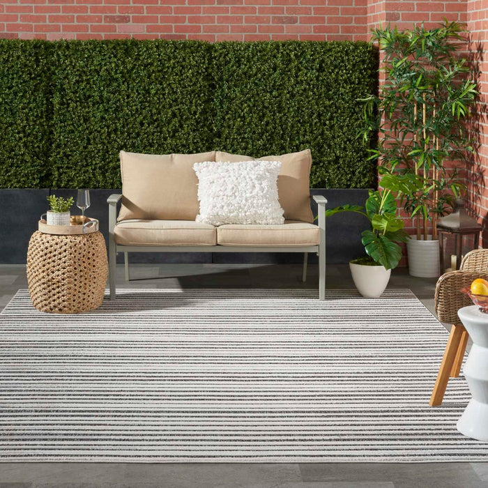 Key Largo Dark Grey KLG01 Polypropylene & Polyester Contemporary Area Rug - 4 Ft x 6 Ft