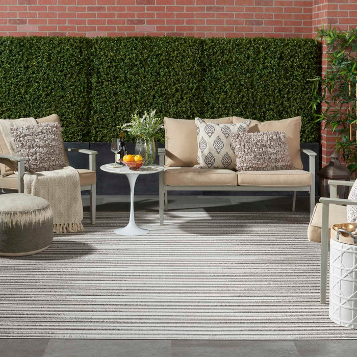 Key Largo Light Grey KLG01 Polypropylene & Polyester Contemporary Area Rug - 8 Ft Runner