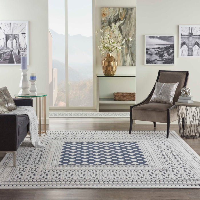 Key Largo Blue KLG02 Polypropylene & Polyester Modern Area Rug - 9 Ft x 12 Ft