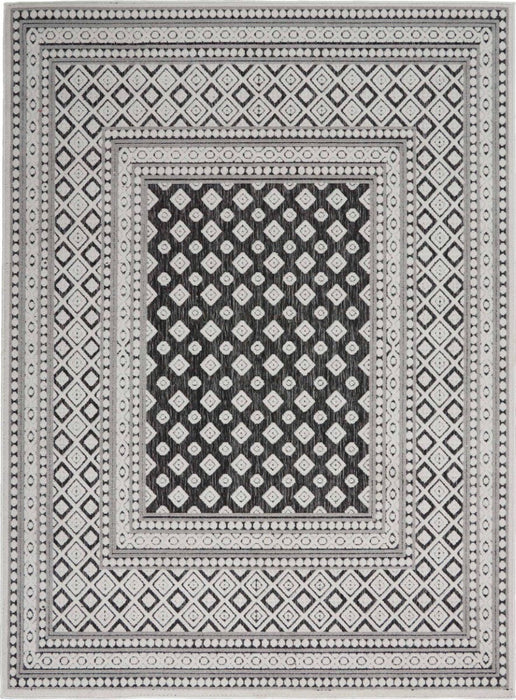 Key Largo Dark Grey KLG02 Polypropylene & Polyester Modern Area Rug - 8 Ft x 10 Ft