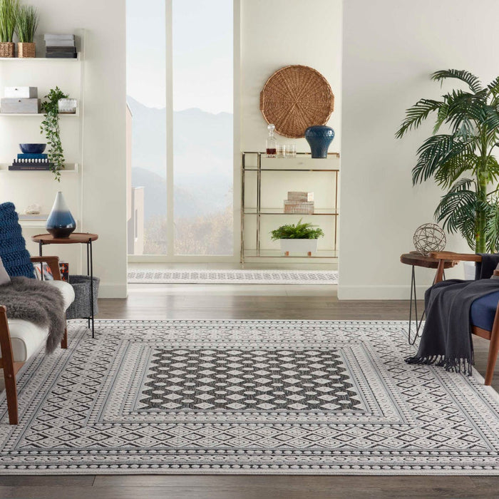 Key Largo Dark Grey KLG02 Polypropylene & Polyester Modern Area Rug - 8 Ft x 10 Ft