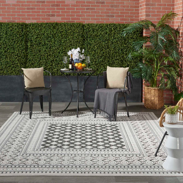 Key Largo Dark Grey KLG02 Polypropylene & Polyester Modern Area Rug - 8 Ft x 10 Ft