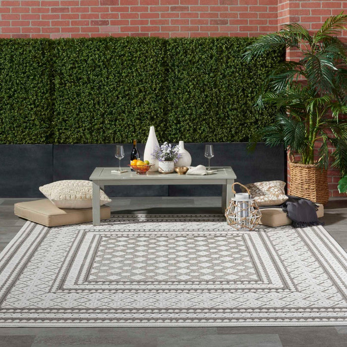Key Largo Light Grey KLG02 Polypropylene & Polyester Modern Area Rug - 8 Ft x 10 Ft