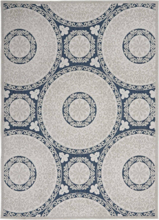 Key Largo Blue KLG03 Polypropylene & Polyester Area Rug - 5 Ft x 7 Ft