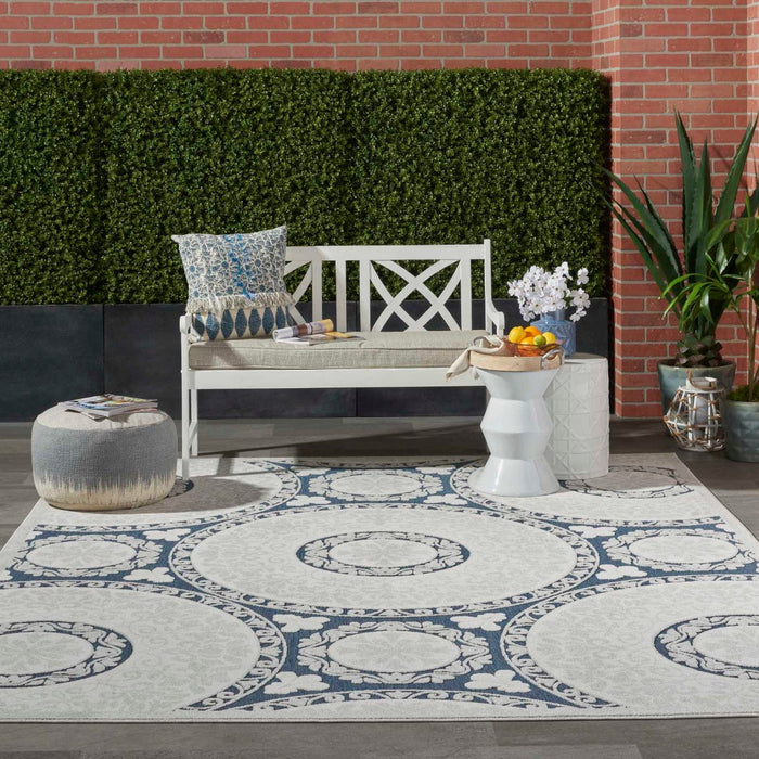 Key Largo Blue KLG03 Polypropylene & Polyester Area Rug - 9 Ft x 12 Ft