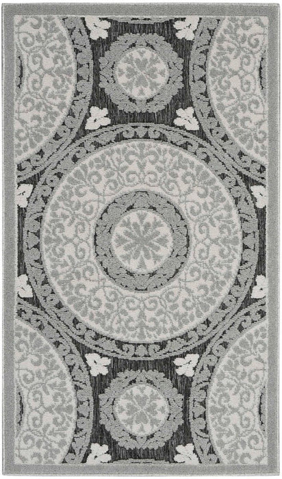 Key Largo Grey KLG03 Polypropylene & Polyester Contemporary Area Rug - 10 Ft Runner