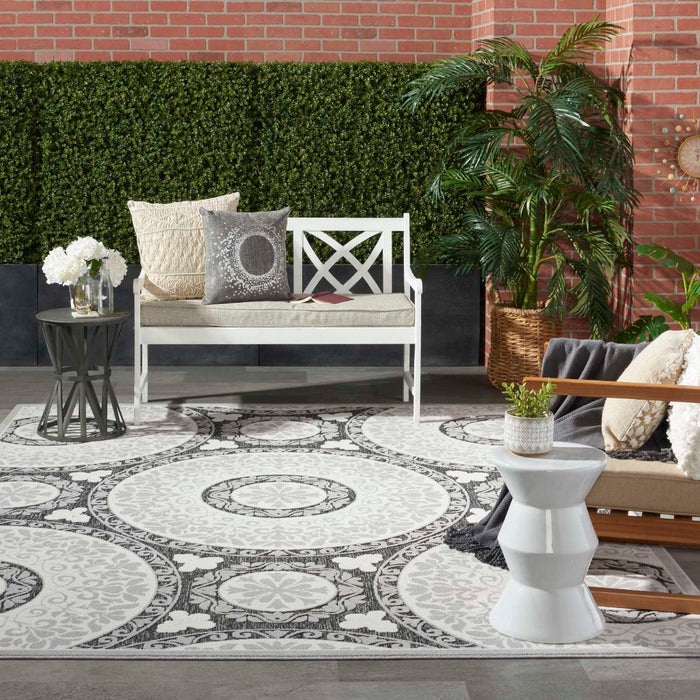 Key Largo Grey KLG03 Polypropylene & Polyester Contemporary Area Rug - 5 Ft x 7 Ft