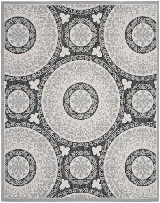 Key Largo Grey KLG03 Polypropylene & Polyester Contemporary Area Rug - 5 Ft x 7 Ft