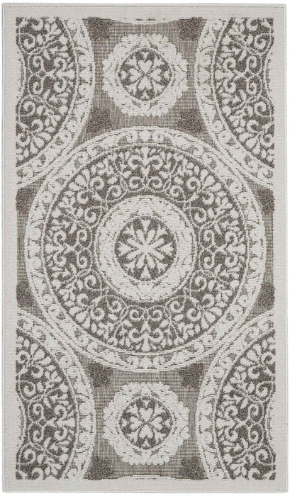 Key Largo Taupe KLG03 Polypropylene & Polyester Contemporary Area Rug - 9 Ft x 12 Ft
