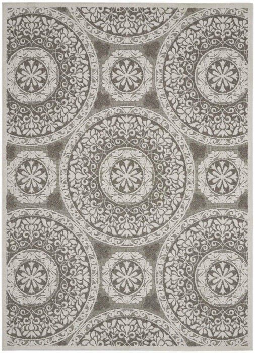 Key Largo Taupe KLG03 Polypropylene & Polyester Contemporary Area Rug - 5 Ft x 7 Ft